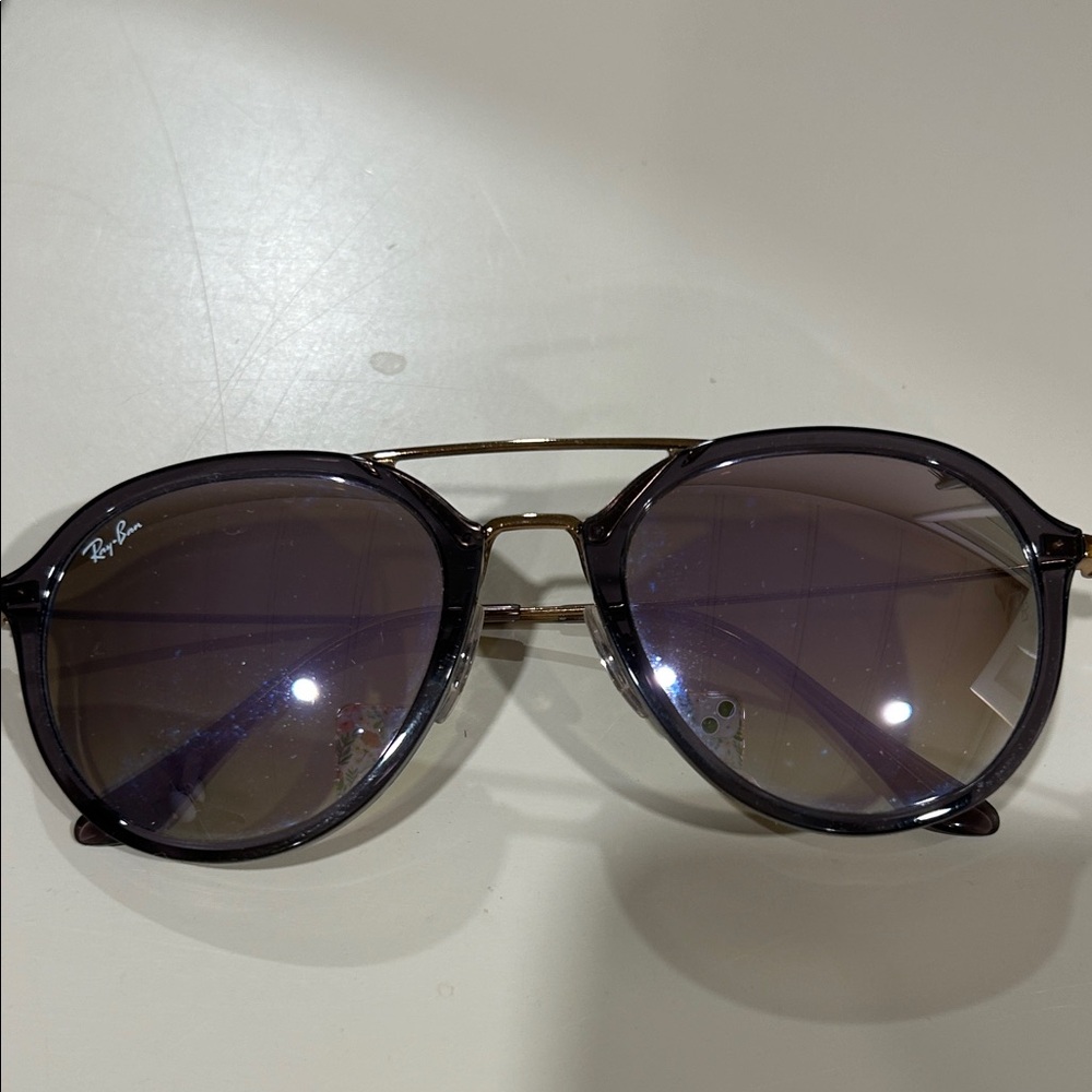 Ray-Ban Gold and Black Sunglasses